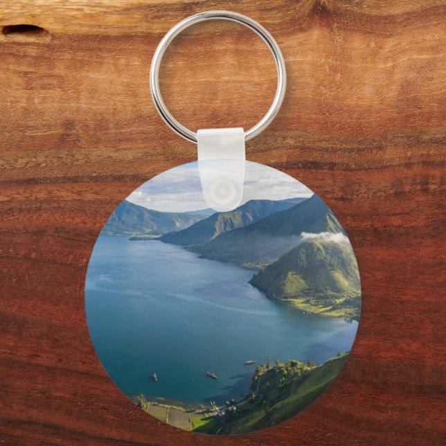 Majestic Lake Toba North Sumatra Bali Keychain (Back)