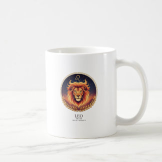 Majestic Leo Lion Zodiac Gold Illustration Coffee Coffee Mug