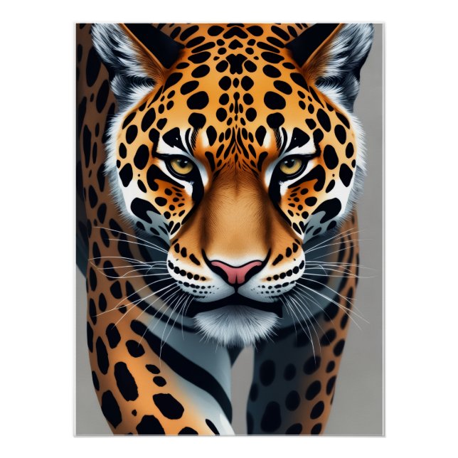 Majestic Leopard – Wild Gaze | Wall Art (Front)