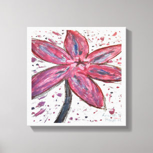  majestic Lilium Oriental Stretched Canvas Print