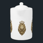 Majestic lion<br><div class="desc">Experience the epitome of sophistication and luxury with our gold lion design. This majestic lion, set against a rich navy blue background and adorned with intricate gold detailing, exudes an air of regal elegance. The combination of deep, elegant hues and opulent accents creates a striking visual appeal that enhances the...</div>