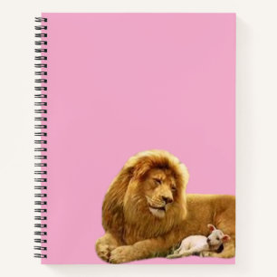Majestic Lion and Lamb Inspirational Wildlife Notebook