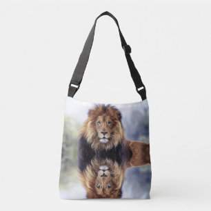 Majestic Lion and Reflection Crossbody Bag
