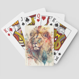 Majestic LION Beautiful Illustrated Spirit Animal Playing Cards