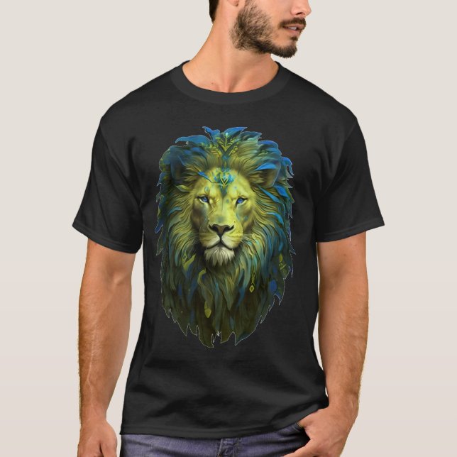 Majestic Lion Design T-Shirt (Front)