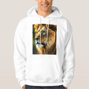 Majestic Lion Drawing T-Shirt   Hand-Drawn Wild An Hoodie