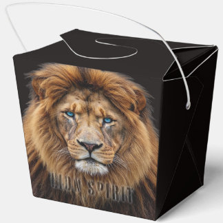 Majestic Lion Face with Blue Eyes | Wildlife Anima Favour Box