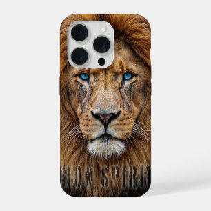 Majestic Lion Face with Blue Eyes   Wildlife Anima iPhone 15 Pro Case