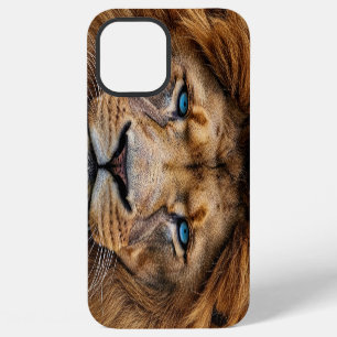 Majestic Lion Face with Blue Eyes Wildlife Anima iPhone 12 Pro Max Case