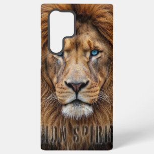 Majestic Lion Face with Blue Eyes Wildlife Anima Samsung Galaxy Case