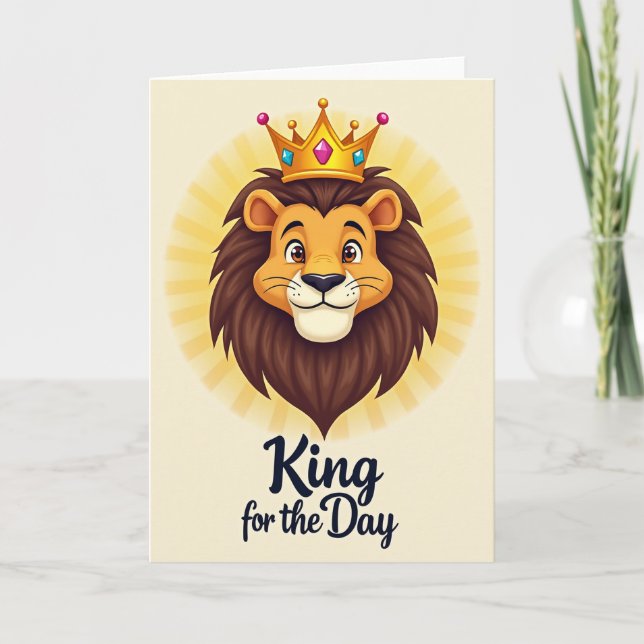 Majestic Lion Fathers Day Card (Front)