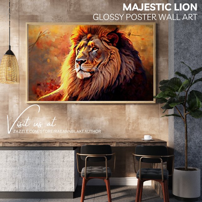 Majestic Lion Glossy Poster Wall Art (Creator Uploaded)