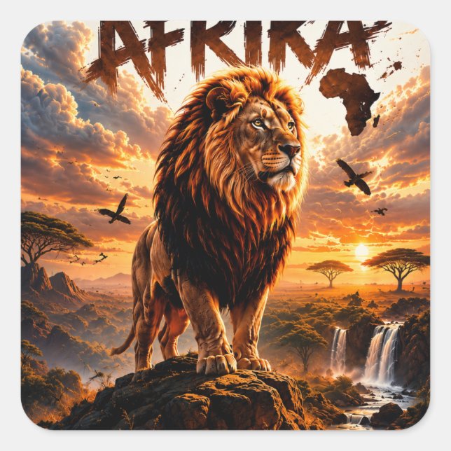 Majestic Lion Head Sticker (Front)