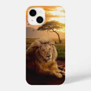 Majestic Lion in Africa at Sunset iPhone 14 Case
