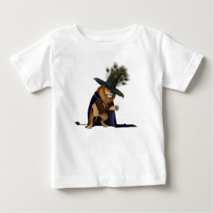 Majestic Lion in Royal Blue Cape and Peacock Feath Baby T-Shirt