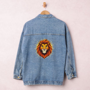 Majestic Lion – King of Power and Authority Denim Jacket