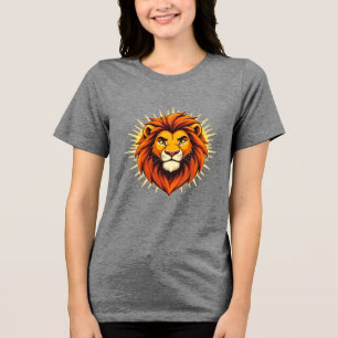 Majestic Lion – King of Power and Authority Tri-Blend Shirt