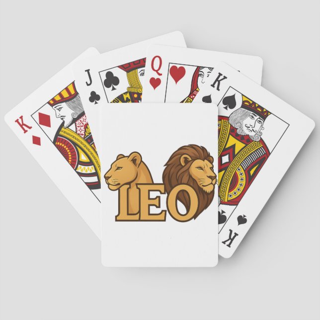 Majestic Lion & Lioness Fusion – Bold Wildlife  Playing Cards (Back)