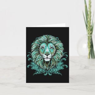 Majestic Lion Mane Detailed Art - Lions Are The Be Card