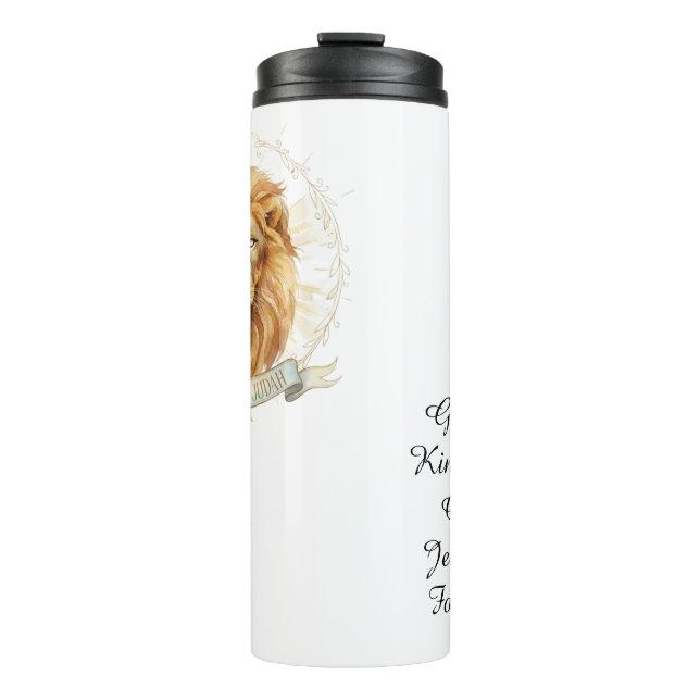 Majestic Lion of Judah Christian Thermal Insulated Tumbler (Front)