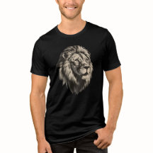 Majestic Lion: Striking Black & White Illustration