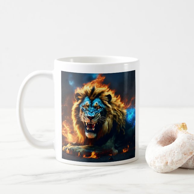 Majestic Lion Tea Cup (With Donut)