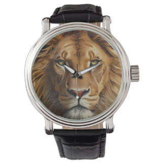 Majestic Lion Wrist Watch – Powerful Wildlife Art 