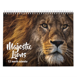 Majestic Lions 2027 Calendar