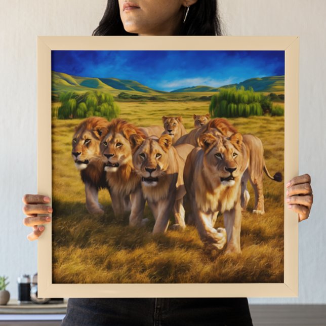 Majestic Lions Roaming the Savanna Poster (Creator Uploaded)