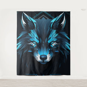 majestic lone wolf poster. tapestry