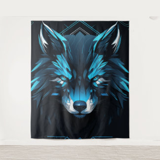 majestic lone wolf poster. tapestry