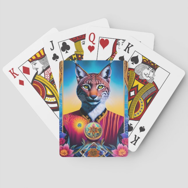 Majestic Lynx Games Art Illustrated Spirit Animal Playing Cards (Back)