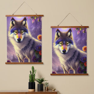 Majestic Majesty of the Wolf Hanging Tapestry