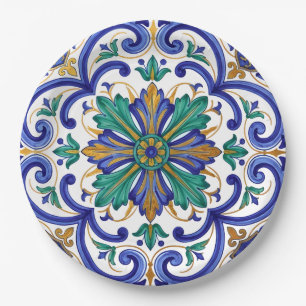 Majestic Majolica baroque Italian  Paper Plate