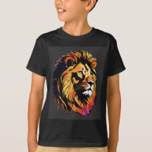 "Majestic Mane:Exclusive Lion Head T-Shirt Design”