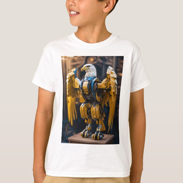 "Majestic Mane: Geometry in Motion" T-Shirt (Front)