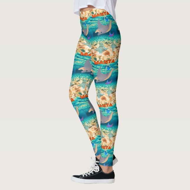 Majestic Manta Underwater Leggings (Left)