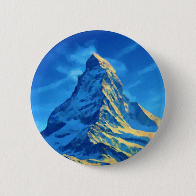 Majestic Matterhorn 6 Cm Round Badge (Front)