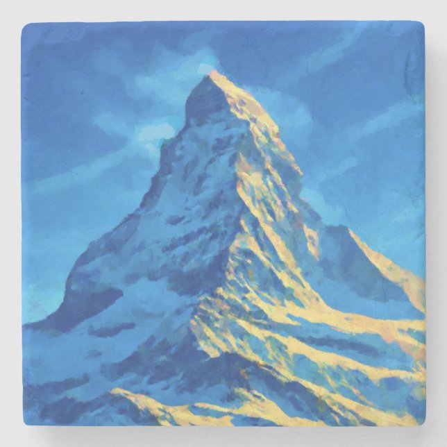 Majestic Matterhorn Stone Coaster (Front)