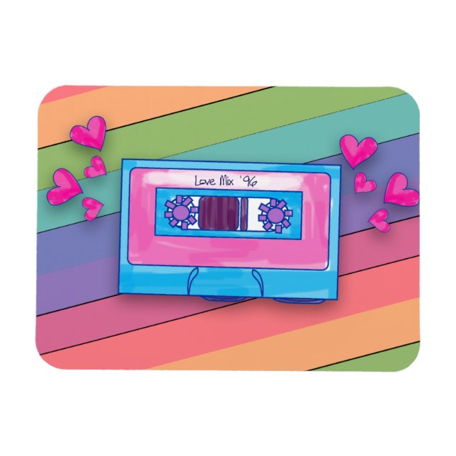 Majestic Mixtape Cute Colorful Music Retro Art Magnet (Horizontal)