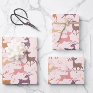 Majestic Moments: Enchanting Deer and Fawn Wrapping Paper Sheet