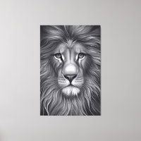 Majestic Monochrome: The Lion's Captivating Gaze