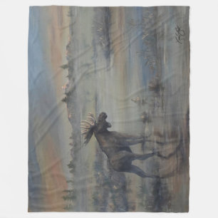 Majestic Moose Fleece Blanket