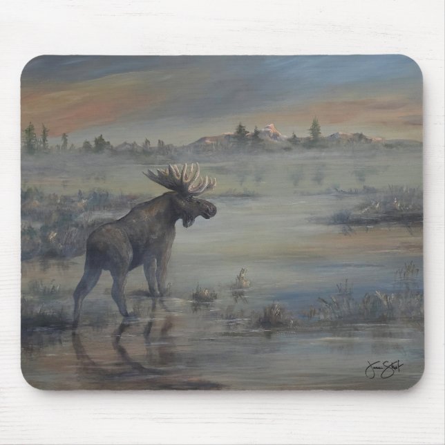 Majestic Moose Mouse Pad (Front)