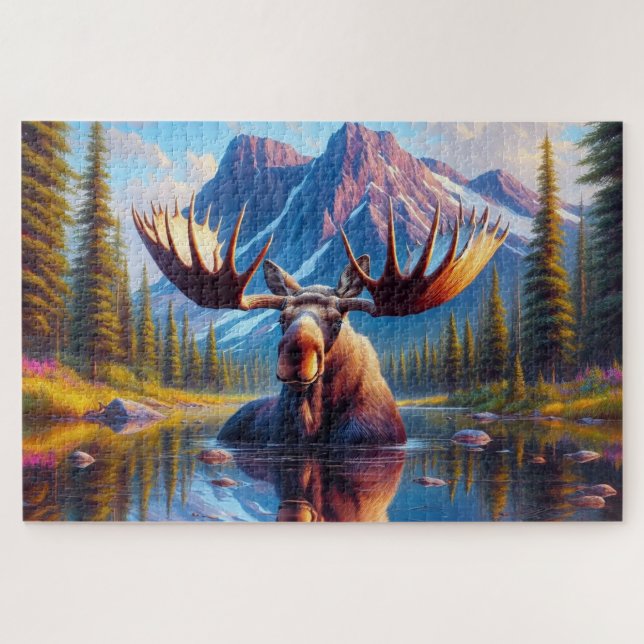 Majestic Moose Peaks, Mountain Peaks Jigsaw Puzzle (Horizontal)