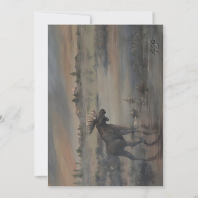 Majestic Moose Thank You Card (Front)