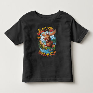 Majestic Moose With a Fish: Toddler T-Shirt
