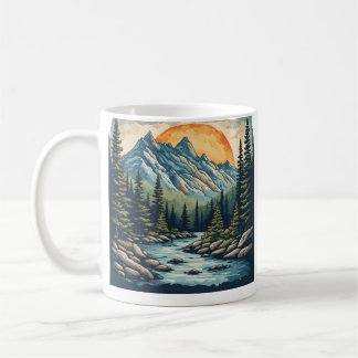 Majestic Mountain Forest Lake Nature Photography Coffee Mug