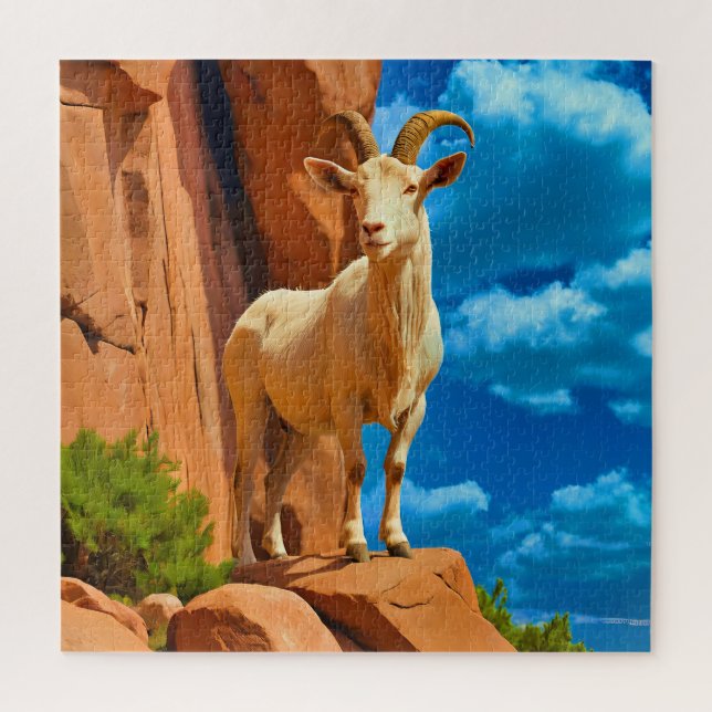 Majestic Mountain Goat Jigsaw Puzzle (Vertical)