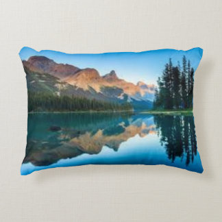 Majestic Mountain Lake Reflection Lumbar Accent Pi Decorative Cushion
